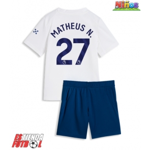 Manchester City Matheus Nunes #27 Tercera Equipación Niños 2026-27 Manga Corta (+ Pantalones cortos)
